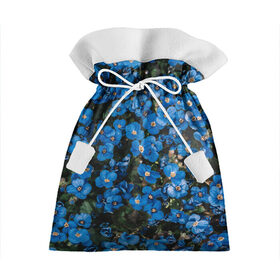 Подарочный 3D мешок с принтом Поле синих цветов фиалки лето в Екатеринбурге, 100% полиэстер | Размер: 29*39 см | голубые цветочки | лето | луг | незабудки | поле | поляна | синие цветы | узор из цветов | фиалки | фото реализм | цветы