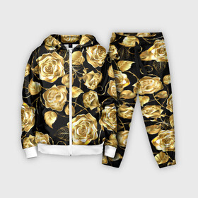 Детский костюм 3D с принтом Golden Roses в Екатеринбурге,  |  | flower | flowers | gold | golden | luxe | luxery | pink | rose | золотая | золото | красивая | мода | прикольная | приятная | роза | розовая | стильная | тренд | цветок | цветы | цвточки
