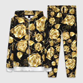 Женский костюм 3D с принтом Golden Roses в Екатеринбурге,  |  | flower | flowers | gold | golden | luxe | luxery | pink | rose | золотая | золото | красивая | мода | прикольная | приятная | роза | розовая | стильная | тренд | цветок | цветы | цвточки