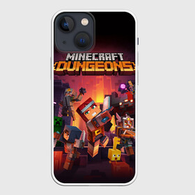 Чехол для iPhone 13 mini с принтом Minecraft Dungeons в Екатеринбурге,  |  | dungeons | game | microsoft | minecraft | pixel | выживание | зомби | игра | крафт | крипер | лава | летсплей | майнкрафт | майнкрафтер | майнкрафтеры | пиксели | пиксель | пиксельный