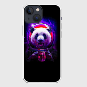Чехол для iPhone 13 mini с принтом Панда космонавт в Екатеринбурге,  |  | panda | абстракция | арт | галактика | животное | животные | зверь | картинка | космос | неон | панда | рисунок