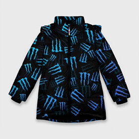 Зимняя куртка для девочек 3D с принтом MONSTER ENERGY (Z) в Екатеринбурге, ткань верха — 100% полиэстер; подклад — 100% полиэстер, утеплитель — 100% полиэстер. | длина ниже бедра, удлиненная спинка, воротник стойка и отстегивающийся капюшон. Есть боковые карманы с листочкой на кнопках, утяжки по низу изделия и внутренний карман на молнии. 

Предусмотрены светоотражающий принт на спинке, радужный светоотражающий элемент на пуллере молнии и на резинке для утяжки. | black monster | bmx | claw | cybersport | energy | monster | monster energy | moto | motocross | race | sport | киберспорт | когти | монстер энерджи | монстр | мото | мотокросс | ралли | скейтбординг | спорт | то | энергия