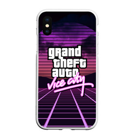 Чехол для iPhone XS Max матовый с принтом GTA VICE CITY в Екатеринбурге, Силикон | Область печати: задняя сторона чехла, без боковых панелей | grand theft auto | grove street | grove street 4 life | gta | gta 4 | gta 5 | gta sa | gta v | gta vice city | neon | samp | san andreas | vice city | грув стрит | игры | неон | самп | сан андреас