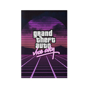 Обложка для паспорта матовая кожа с принтом GTA VICE CITY в Екатеринбурге, натуральная матовая кожа | размер 19,3 х 13,7 см; прозрачные пластиковые крепления | grand theft auto | grove street | grove street 4 life | gta | gta 4 | gta 5 | gta sa | gta v | gta vice city | neon | samp | san andreas | vice city | грув стрит | игры | неон | самп | сан андреас