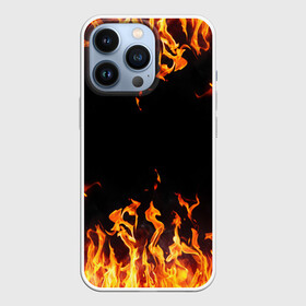 Чехол для iPhone 13 Pro с принтом FIRE | ОГОНЬ в Екатеринбурге,  |  | Тематика изображения на принте: abstraction | bright | fire | geometry | hexagon | light | neon | paints | stripes | texture | triangle | абстракция | брызги | геометрия | искры | краски | неон | неоновый | огонь | соты | текстура