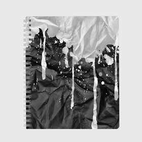 Тетрадь с принтом Грязная Бумага в Екатеринбурге, 100% бумага | 48 листов, плотность листов — 60 г/м2, плотность картонной обложки — 250 г/м2. Листы скреплены сбоку удобной пружинной спиралью. Уголки страниц и обложки скругленные. Цвет линий — светло-серый
 | pattern | textures | абстракция | брызги | бумага | геометрия | градиент | грязная | грязь | кляксы | краска | мятая | паттерны | пергамент | пиксели | текстуры | фигуры | фон