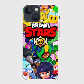 Чехол для iPhone 13 mini с принтом BRAWL STARS ВСЕ БРАВЛЕРЫ в Екатеринбурге,  |  | bibi | brawl stars | coach mike | crow | gale | leon | leon shark | max | mecha crow | mortis | mr.p | nani | phoenix | sally leon | sandy | spike | sprout | tara | virus 8 bit | werewolf | ворон | оборотень