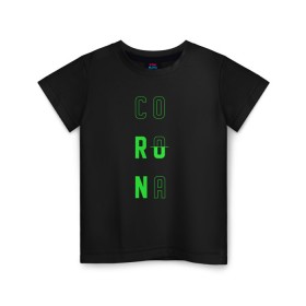Детская футболка хлопок с принтом Corona Run в Екатеринбурге, 100% хлопок | круглый вырез горловины, полуприлегающий силуэт, длина до линии бедер | russiarunning | бег | раша ранинг | спорт