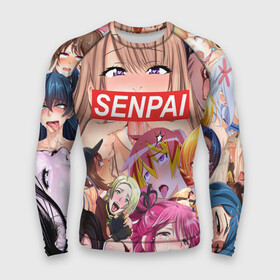 Мужской рашгард 3D с принтом SENPAI в Екатеринбурге,  |  | ahegao | anime | kawai | kowai | oppai | otaku | senpai | sugoi | waifu | yandere | аниме | ахегао | ковай | культура | отаку | семпай | сенпай | тренд | яндере