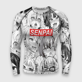 Мужской рашгард 3D с принтом SENPAI в Екатеринбурге,  |  | ahegao | anime | kawai | kowai | oppai | otaku | senpai | sugoi | waifu | yandere | аниме | ахегао | ковай | культура | отаку | семпай | сенпай | тренд | яндере