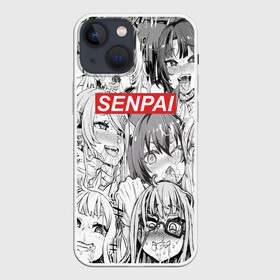 Чехол для iPhone 13 mini с принтом SENPAI в Екатеринбурге,  |  | ahegao | anime | kawai | kowai | oppai | otaku | senpai | sugoi | waifu | yandere | аниме | ахегао | ковай | культура | отаку | семпай | сенпай | тренд | яндере