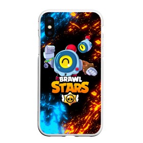 Чехол для iPhone XS Max матовый с принтом BRAWL STARS NANI в Екатеринбурге, Силикон | Область печати: задняя сторона чехла, без боковых панелей | Тематика изображения на принте: bibi | brawl stars | coach mike | crow | gale | leon | leon shark | max | mecha crow | mortis | mr.p | nani | phoenix | sally leon | sandy | spike | sprout | tara | virus 8 bit | werewolf | ворон | оборотень