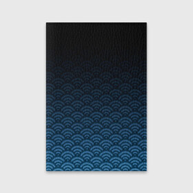 Обложка для паспорта матовая кожа с принтом Узор круги темный синий в Екатеринбурге, натуральная матовая кожа | размер 19,3 х 13,7 см; прозрачные пластиковые крепления | геометрия | градиент | круги | море | переход цвета | синий | текстура | темный | узор