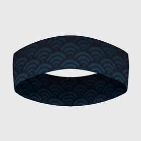 Повязка на голову 3D с принтом Узор круги темный синий в Екатеринбурге,  |  | геометрия | градиент | круги | море | переход цвета | синий | текстура | темный | узор