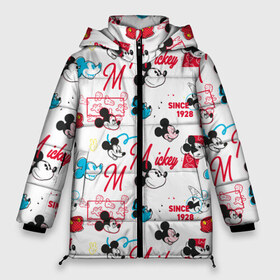 Женская зимняя куртка 3D с принтом Mickey Mouse в Екатеринбурге, верх — 100% полиэстер; подкладка — 100% полиэстер; утеплитель — 100% полиэстер | длина ниже бедра, силуэт Оверсайз. Есть воротник-стойка, отстегивающийся капюшон и ветрозащитная планка. 

Боковые карманы с листочкой на кнопках и внутренний карман на молнии | disney | mickey mouse | vdpartat | дисней | маус | мики | микки | микки маус | мышонок микки | паттерн | текстура