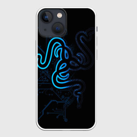 Чехол для iPhone 13 mini с принтом RAZER в Екатеринбурге,  |  | game | gamer | razer | trend | игры | инромания | рейзер | рузер | тренды