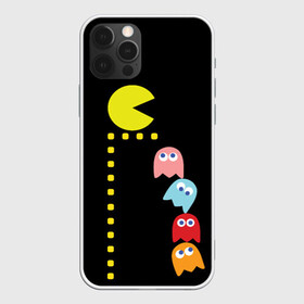 Чехол для iPhone 12 Pro с принтом Pac-man в Екатеринбурге, силикон | область печати: задняя сторона чехла, без боковых панелей | old school | retro game | video game | видео игры | ретро игры