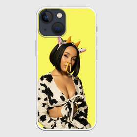 Чехол для iPhone 13 mini с принтом DOJA CAT в Екатеринбурге,  |  | amala | amalaratna zandile dlamini | doja cat | hot pink | mooo | music | pink | rap | say so | интернет | корова | мем | музыка | мууу | розовый | рэп