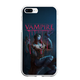 Чехол для iPhone 7Plus/8 Plus матовый с принтом Vampire The Masquerade в Екатеринбурге, Силикон | Область печати: задняя сторона чехла, без боковых панелей | Тематика изображения на принте: bloodlines 2 | vampire | vampire the masquerade | vampire the masquerade bloodlines 2 | vampire: the masquerade – bloodlines 2