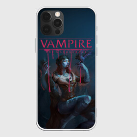 Чехол для iPhone 12 Pro с принтом Vampire: The Masquerade в Екатеринбурге, силикон | область печати: задняя сторона чехла, без боковых панелей | bloodlines 2 | vampire | vampire the masquerade | vampire the masquerade bloodlines 2 | vampire: the masquerade – bloodlines 2