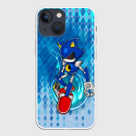 Чехол для iPhone 13 mini с принтом Metal Sonic в Екатеринбурге,  |  | metal sonic | видеоигры | поколения ежик соник | робот | супер ёж