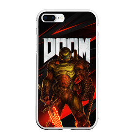 Чехол для iPhone 7Plus/8 Plus матовый с принтом DOOM ETERNAL в Екатеринбурге, Силикон | Область печати: задняя сторона чехла, без боковых панелей | demons | devil | doom | doom eternal | doom guy | doom slayer | hell | iddqd | slayer | ад | демоны | дум | палач рока