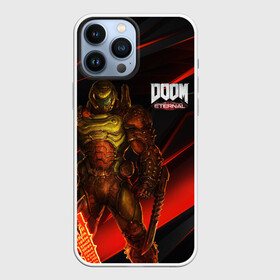 Чехол для iPhone 13 Pro Max с принтом DOOM ETERNAL в Екатеринбурге,  |  | Тематика изображения на принте: demons | devil | doom | doom eternal | doom guy | doom slayer | hell | iddqd | slayer | ад | демоны | дум | палач рока