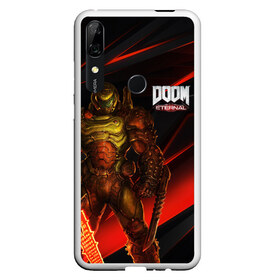 Чехол для Honor P Smart Z с принтом DOOM ETERNAL в Екатеринбурге, Силикон | Область печати: задняя сторона чехла, без боковых панелей | Тематика изображения на принте: demons | devil | doom | doom eternal | doom guy | doom slayer | hell | iddqd | slayer | ад | демоны | дум | палач рока