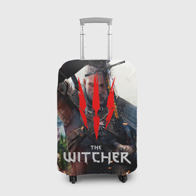 Чехол для чемодана 3D с принтом The Witcher. в Екатеринбурге, 86% полиэфир, 14% спандекс | двустороннее нанесение принта, прорези для ручек и колес | netflix | the witcher | американский сериал | ве витчер | ведьмак | геральт | игра | кино | нетфликс | популярные иллюстрации | сериал | сериалы | фильмы | фэнтези