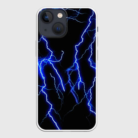 Чехол для iPhone 13 mini с принтом МОЛНИИ в Екатеринбурге,  |  | color | colour | electricity | glim | glow | light | lights | neon | power | shine | молния | напряжение | неоновый | разряд | стихия | ток | удар | электричество