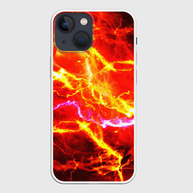 Чехол для iPhone 13 mini с принтом УДАРЫ МОЛНИИ в Екатеринбурге,  |  | color | colour | electricity | glim | glow | light | lights | neon | power | shine | молния | напряжение | неоновый | разряд | стихия | ток | удар | электричество