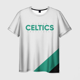 Мужская футболка 3D с принтом BOSTON CELTICS в Екатеринбурге, 100% полиэфир | прямой крой, круглый вырез горловины, длина до линии бедер | boston | boston seltics | irving | kyrie irving | бостон | бостон селтикс | ирвинг | кайри ирвинг | селтикс