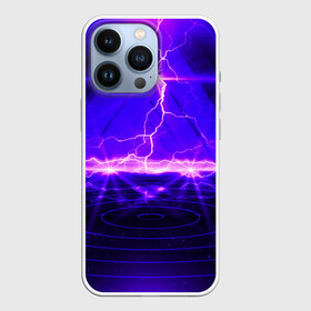 Чехол для iPhone 13 Pro с принтом НЕОНОВЫЕ МОЛНИИ в Екатеринбурге,  |  | color | colour | electricity | glim | glow | light | lights | neon | power | shine | молния | напряжение | неоновый | разряд | стихия | ток | удар | электричество