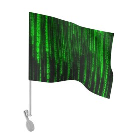 Флаг для автомобиля с принтом Матрица код цифры программист в Екатеринбурге, 100% полиэстер | Размер: 30*21 см | бинарный код | веб | вирус | всемирная паутина | двоичный код | зеленый | интернет | информация | кибер | код | кодер | кодирование | матрица | наука | олдскул | по | программирование