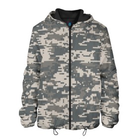 Мужская куртка 3D с принтом Цифровой камуфляж в Екатеринбурге, ткань верха — 100% полиэстер, подклад — флис | прямой крой, подол и капюшон оформлены резинкой с фиксаторами, два кармана без застежек по бокам, один большой потайной карман на груди. Карман на груди застегивается на липучку | camo | camouflage | digital | military | pixel | армия | битва | военный | война | войска | войсковой | городской | для пустыни | камуфляж | милитари | нато | натовский | пиксели | пиксельный | пустынный | страйкболл