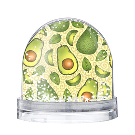 Снежный шар с принтом Авокадо в Екатеринбурге, Пластик | Изображение внутри шара печатается на глянцевой фотобумаге с двух сторон | авокадо | зеленый | лайм | листок