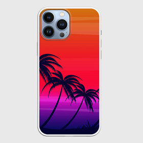 Чехол для iPhone 13 Pro Max с принтом Очеровательный закат в Екатеринбурге,  |  | Тематика изображения на принте: арт | лето | море | океан | пальмы | пляж | поп | солнце | субтропики | тропики | тропические | цветы