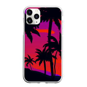 Чехол для iPhone 11 Pro Max матовый с принтом Тропический пляж в Екатеринбурге, Силикон |  | арт | лето | море | океан | пальмы | пляж | поп | солнце | субтропики | тропики | тропические | цветы