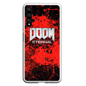 Чехол для Honor 20 с принтом Doom Eternal в Екатеринбурге, Силикон | Область печати: задняя сторона чехла, без боковых панелей | Тематика изображения на принте: bethesda softworks | doom eternal | doomguy | id software | демоны | дум этернал | марс | палач рока | этернал