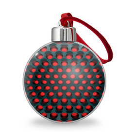 Ёлочный шар с принтом Раскалённый красный 3Д в Екатеринбурге, Пластик | Диаметр: 77 мм | горошек | железо | жесть | излучение | иллюзия | круги | лампочки | металл | оболочка | объём | сияние | соты | сталь | фонари | шарики | шары