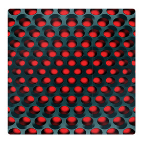 Магнитный плакат 3Х3 с принтом Раскалённый красный 3Д в Екатеринбурге, Полимерный материал с магнитным слоем | 9 деталей размером 9*9 см | горошек | железо | жесть | излучение | иллюзия | круги | лампочки | металл | оболочка | объём | сияние | соты | сталь | фонари | шарики | шары