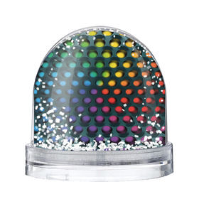 Снежный шар с принтом 3Д спектр в Екатеринбурге, Пластик | Изображение внутри шара печатается на глянцевой фотобумаге с двух сторон | горошек | железо | жесть | излучение | иллюзия | круги | лампочки | металл | оболочка | объём | радуга | сияние | соты | сталь | фонари | шарики | шары