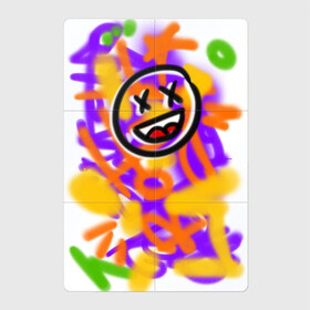 Магнитный плакат 2Х3 с принтом Граффити смайлик в Екатеринбурге, Полимерный материал с магнитным слоем | 6 деталей размером 9*9 см | emoji | граффити | краска | разноцветная | смайл | смайлик | улыбка | урбан | эмоции | яркая