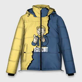 Мужская зимняя куртка 3D с принтом Fallout logo boy в Екатеринбурге, верх — 100% полиэстер; подкладка — 100% полиэстер; утеплитель — 100% полиэстер | длина ниже бедра, свободный силуэт Оверсайз. Есть воротник-стойка, отстегивающийся капюшон и ветрозащитная планка. 

Боковые карманы с листочкой на кнопках и внутренний карман на молнии. | Тематика изображения на принте: boy | fallout | game | newvegas | nukacola | shelter | апокалипсис | вегас | война | игра | игроман | компьютерные | лого | логотип | логотипигры | наездник | оружие | персонажи | постапокалипсис | свобода | симулятор