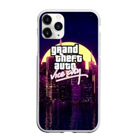 Чехол для iPhone 11 Pro Max матовый с принтом GTA Vice city в Екатеринбурге, Силикон |  | 