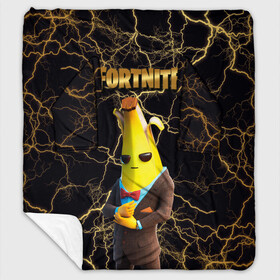 Плед с рукавами с принтом Peely Fortnite в Екатеринбурге, 100% полиэстер | Закругленные углы, все края обработаны. Ткань не мнется и не растягивается. Размер 170*145 | banan | banana | banana peely | chapter 2 | fortnite | fortnite 2 | fortnitemare | peely | peely fortnite | банан | банан из фортнайт | лого фортнайт | пиили | пилли | фортнайт | фортнайт 2 | фортнайт вторая глава | фортнайт глава 2