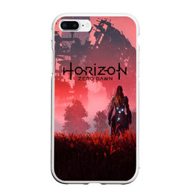 Чехол для iPhone 7Plus/8 Plus матовый с принтом HORIZON ZERO DAWN в Екатеринбурге, Силикон | Область печати: задняя сторона чехла, без боковых панелей | aloy | antasy girl | art | artwork | digital art | fantasy | horizon | horizon: zero dawn | landscape | tallneck | warrior fantasy | weapon | zero dawn