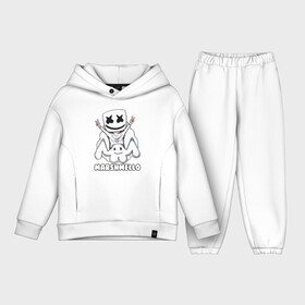 Детский костюм хлопок Oversize с принтом MARSHMELLO в Екатеринбурге,  |  | dj | marshmello | marshmellow | usa | америка | клуб | клубная музыка | мармело | маршмелло | маршмеллоу | музыка | музыкант