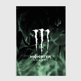 Постер с принтом MONSTER ENERGY в Екатеринбурге, 100% бумага
 | бумага, плотность 150 мг. Матовая, но за счет высокого коэффициента гладкости имеет небольшой блеск и дает на свету блики, но в отличии от глянцевой бумаги не покрыта лаком | adrenalin | energy monster | monster | monster energy | monstr | sport | адреналин | монстер | монстр | напиток | спорт | энергетик