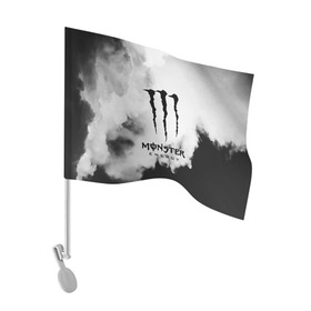 Флаг для автомобиля с принтом MONSTER ENERGY в Екатеринбурге, 100% полиэстер | Размер: 30*21 см | adrenalin | energy monster | monster | monster energy | monstr | sport | адреналин | монстер | монстр | напиток | спорт | энергетик